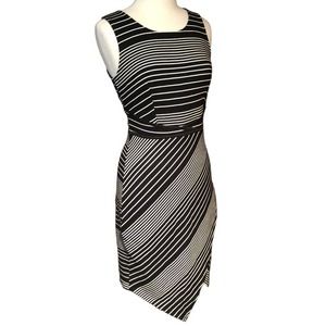 White House Black Market vertical stripes sleeveless dress, Size 6